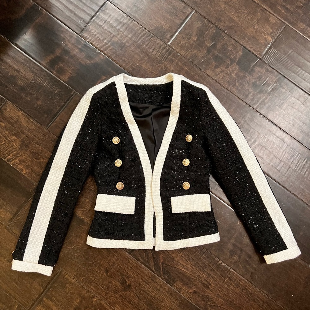 Tweed Sparkly Jacket BLACK* size XS